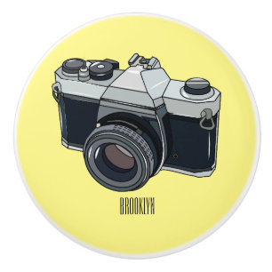 Pomo De Cerámica Ilustracion de personalizado de cámara de cine