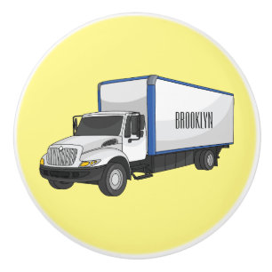 Pomo De Cerámica Ilustracion de personalizado de camiones de cajas