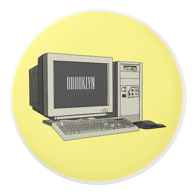 Pomo De Cerámica Ilustracion de personalizado de equipos (Anverso)