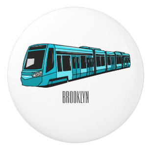 Pomo De Cerámica Ilustracion de personalizado de locomotora eléctri