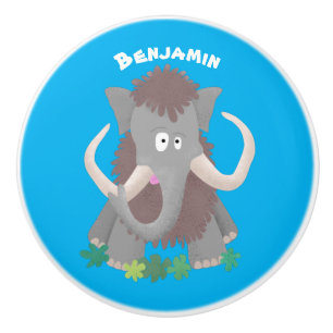 Pomo De Cerámica Ilustracion de personalizado de mamut bobo gracios