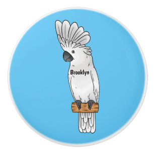 Pomo De Cerámica Ilustracion de personalizado de pájaro de paraguas