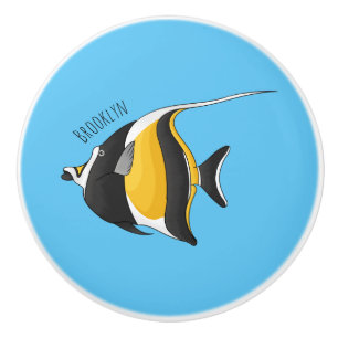 Pomo De Cerámica Ilustracion de personalizado de peces moro