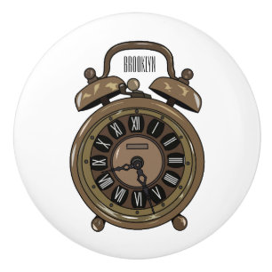 Pomo De Cerámica Ilustracion de personalizado de reloj de alarma