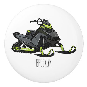 Pomo De Cerámica Ilustracion de personalizado para motos de nieve