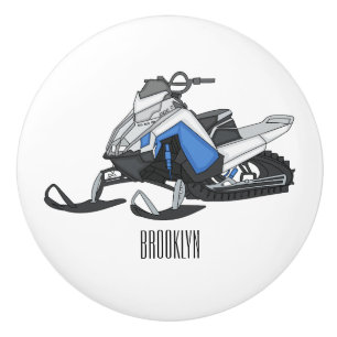 Pomo De Cerámica Ilustracion de personalizado para motos de nieve