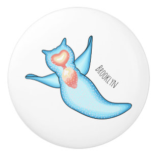 Pomo De Cerámica Ilustracion personalizado de ángel de mar