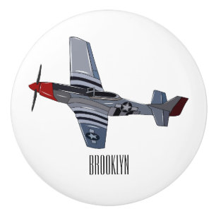 Pomo De Cerámica Ilustracion personalizado de bombarderos