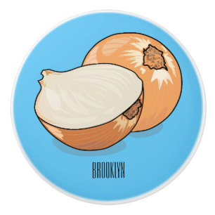 Pomo De Cerámica Ilustracion personalizado de cebolla