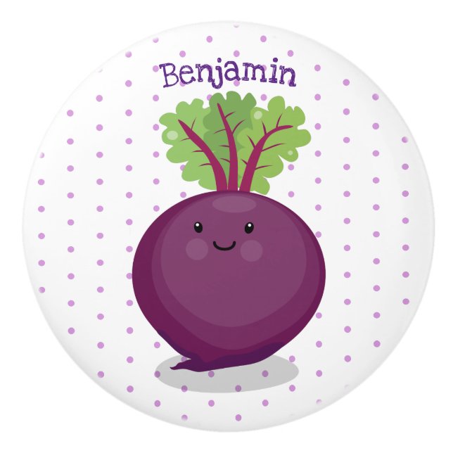 Pomo De Cerámica Ilustracion personalizado de cocina de raíz de rem (Anverso)