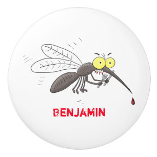 Pomo De Cerámica Ilustracion personalizado de insectos de mosquitos