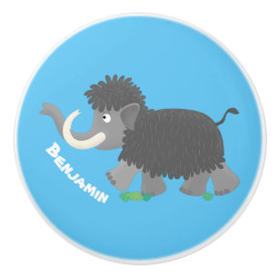Pomo De Cerámica Ilustracion personalizado de mamut torpe