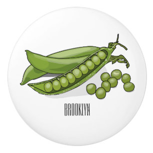 Pomo De Cerámica Ilustracion personalizado de Pea