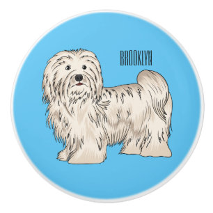 Pomo De Cerámica Ilustracion personalizado de perro de La Habana