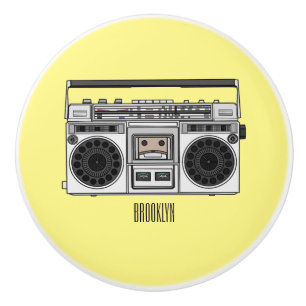 Pomo De Cerámica Ilustracion personalizado de radio