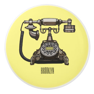 Pomo De Cerámica Ilustracion personalizado de teléfono