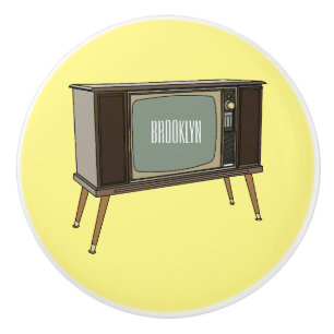 Pomo De Cerámica Ilustracion personalizado de televisión