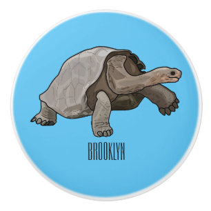 Pomo De Cerámica Ilustracion personalizado de tortugas de Galápagos