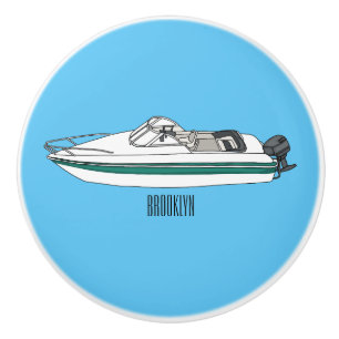 Pomo De Cerámica Ilustracion personalizado en motocicleta
