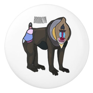 Pomo De Cerámica Ilustracion personalizado Mandrill