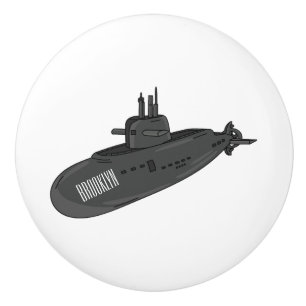 Pomo De Cerámica Ilustracion personalizado submarino