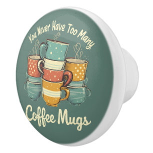 Pomo De Cerámica Ilustracion Retro Coffee Mug Stack