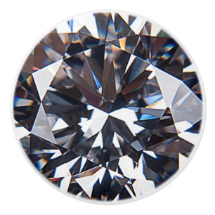 Pomo De Cerámica Imagen de diamante elegante con facetas