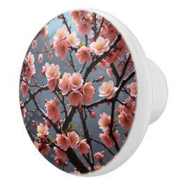 Pomo De Cerámica Imagen de Quince en flor
