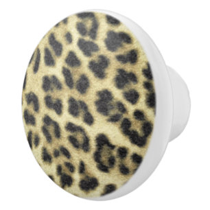 Pomo De Cerámica Impresión de leopardo