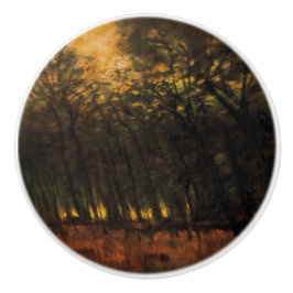 Pomo De Cerámica Incendios en el bosque (por Laszlo Mednyanszky)