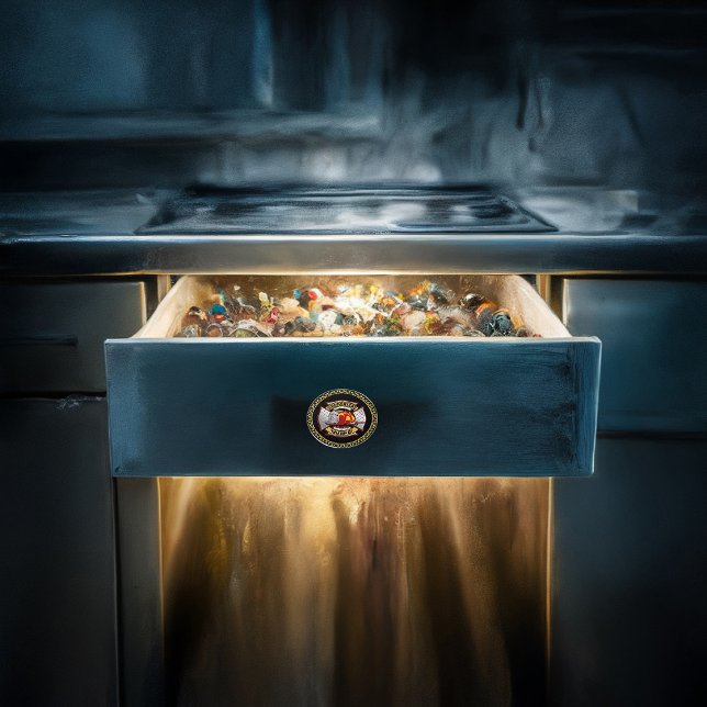 Pomo De Cerámica Insignia De Esposa Dorada Y Plata Del Departamento (Subido por el creador)