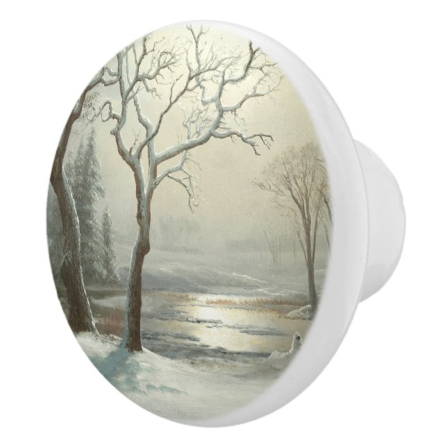 Pomo De Cerámica Invierno en Yosemite de Albert Bierstadt (Derecha)