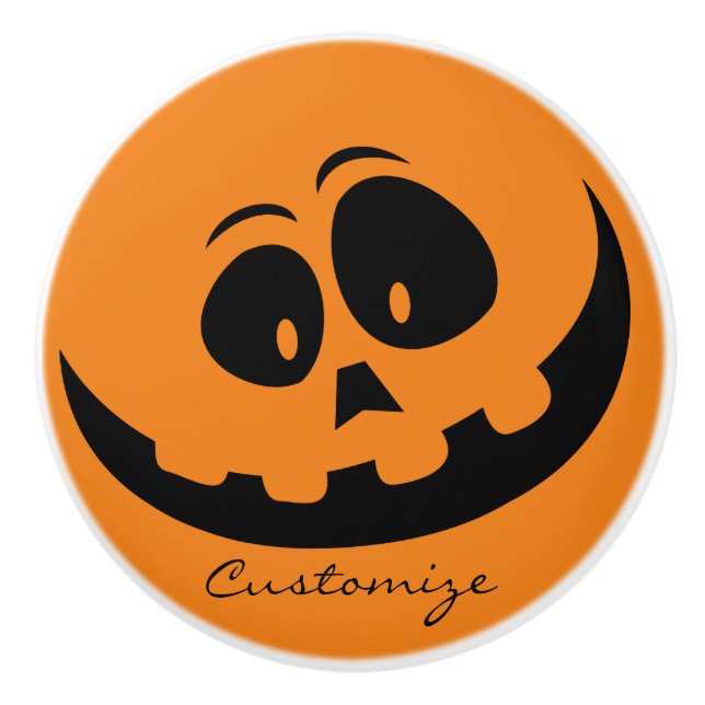 Pomo De Cerámica Jack O'lantern Smile Thunder_Cove (Anverso)