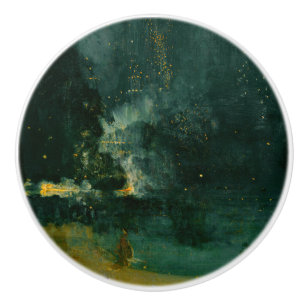 Pomo De Cerámica James Whistler - Nocturne en negro y oro