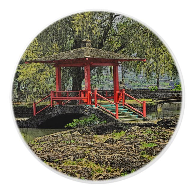 POMO DE CERÁMICA JAPONÉS GARDEN CERAMIC KNOB/PULL (Anverso)
