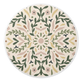 Pomo De Cerámica Jardín Botánico Floral