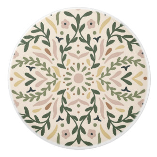 Pomo De Cerámica Jardín Botánico Floral