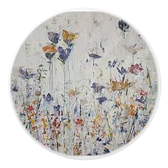 Pomo De Cerámica Jardín de flores (Anverso)