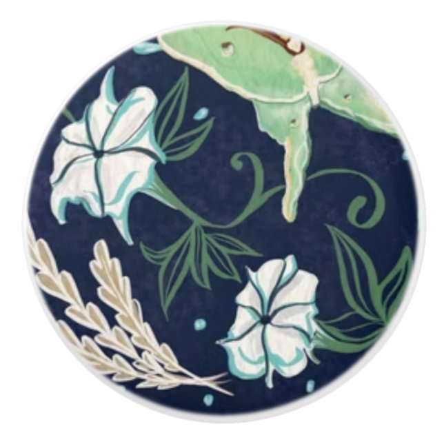 Pomo De Cerámica Jardín Lunar  (Anverso)