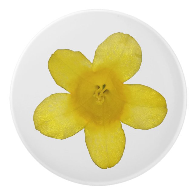 Pomo De Cerámica Jazmín Amarillo (Anverso)
