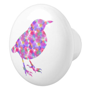 Pomo De Cerámica Jelly Bird Drawer Pull