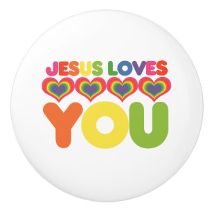 Pomo De Cerámica Jesús te ama
