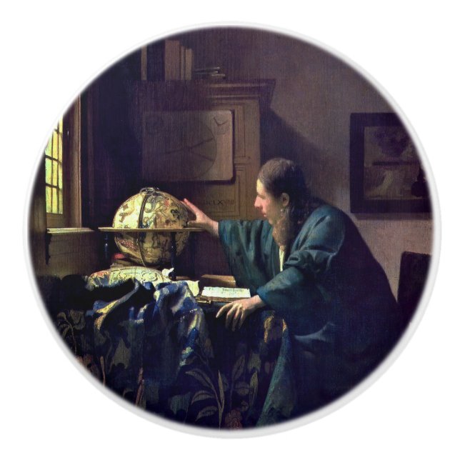 Pomo De Cerámica Johannes Vermeer - El astrónomo (Anverso)