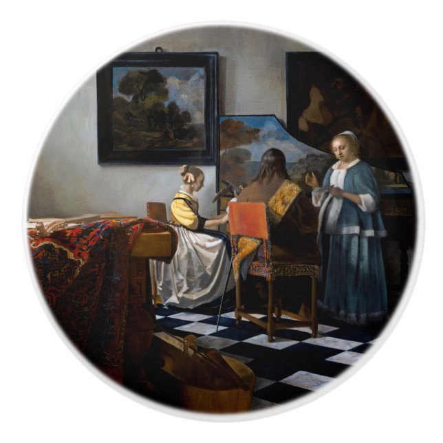 Pomo De Cerámica Johannes Vermeer - El concierto (Anverso)