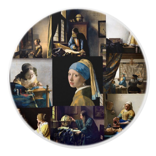 Pomo De Cerámica Johannes Vermeer - Masterpieces Patchwork (Anverso)