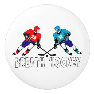 Pomo De Cerámica Jugadores de hockey de combate