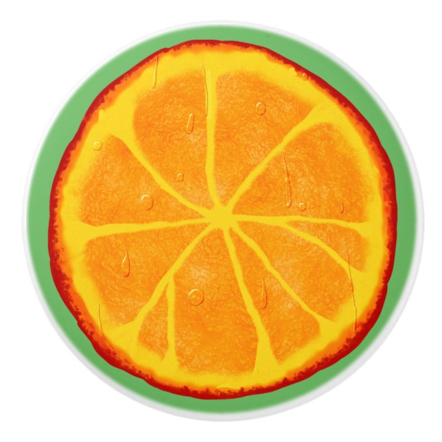 Pomo De Cerámica Juicy Naranja Slice Personalizado Knob cerámico (Anverso)