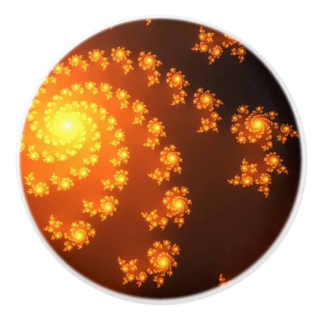 Pomo De Cerámica Julia Mandelbrot Resumen Arte Fractal (Anverso)