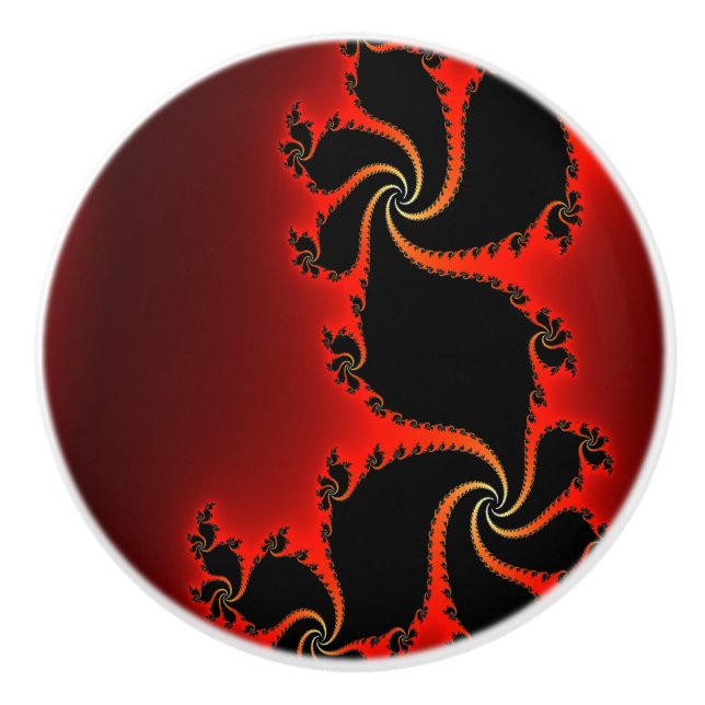 Pomo De Cerámica Julia Mandelbrot Resumen Arte Fractal I (Anverso)