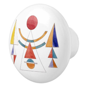 Pomo De Cerámica Kandinsky, Acuarela, Boceto Puerta de Kiev